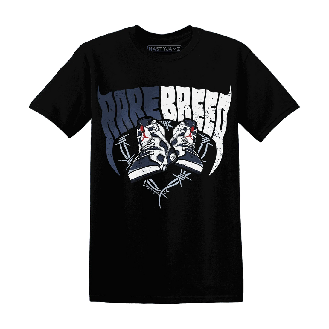 White-Navy-6s-T-Shirt-Match-Rare-Breed-Sneaker