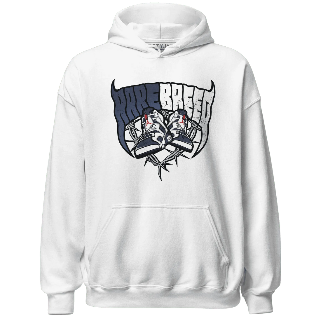 White-Navy-6s-Hoodie-Match-Rare-Breed-Sneaker