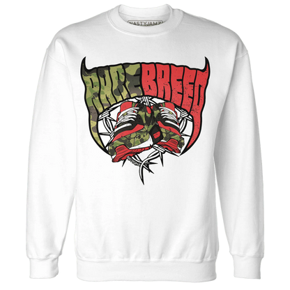 AM-90-Dark-Sage-Solar-Red-NastyJamz-Sweatshirt-Match-Rare-Breed-Sneaker