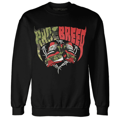 AM-90-Dark-Sage-Solar-Red-NastyJamz-Sweatshirt-Match-Rare-Breed-Sneaker