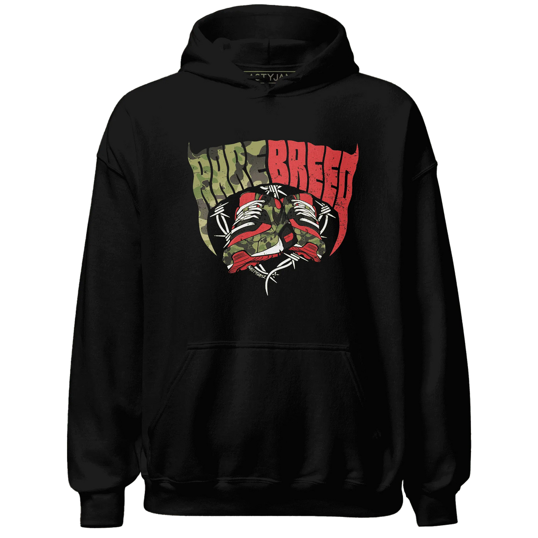 AM-90-Dark-Sage-Solar-Red-NastyJamz-Hoodie-Match-Rare-Breed-Sneaker