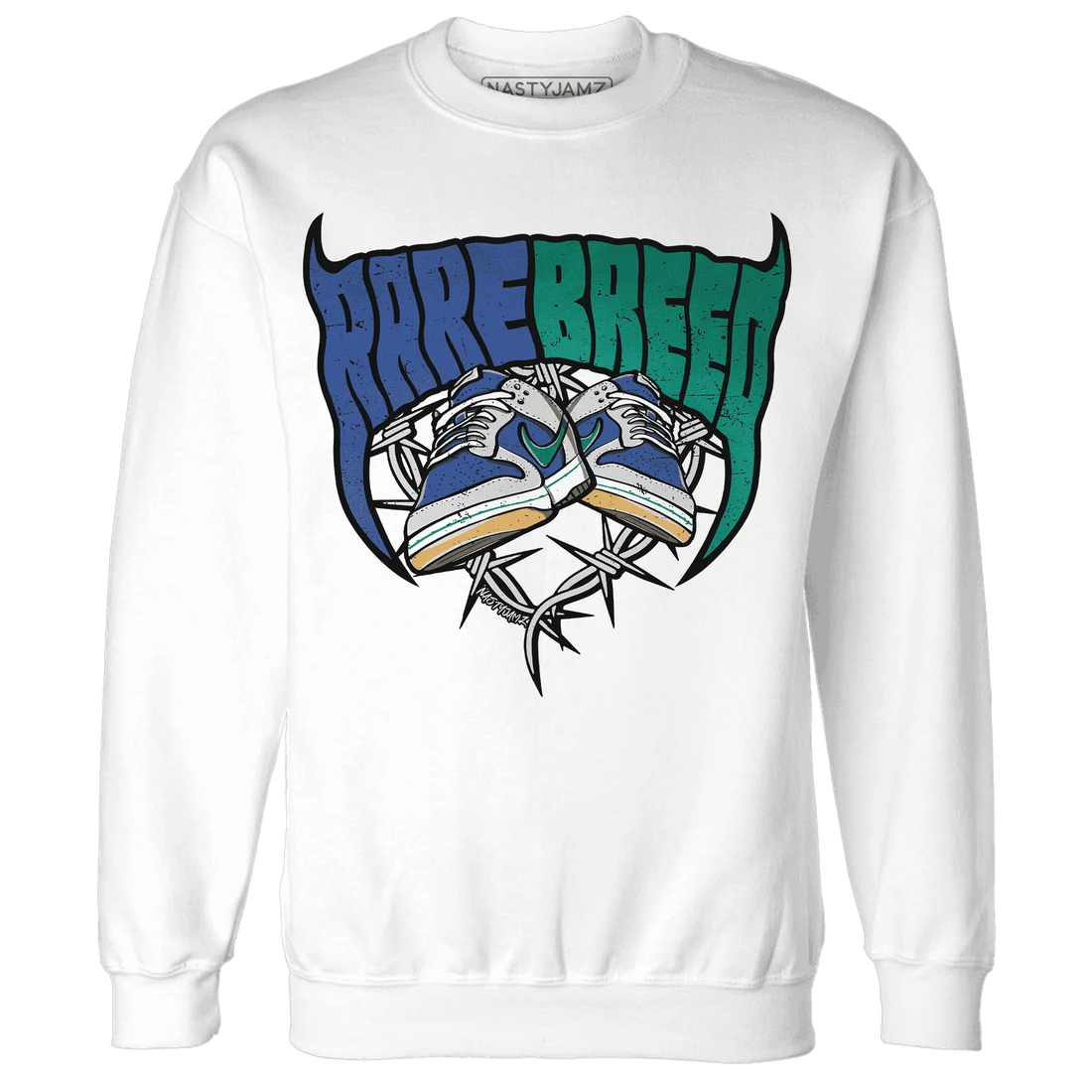 Dunk-Hyper-Royal-Malachite-NastyJamz-Sweatshirt-Match-Rare-Breed-Sneaker