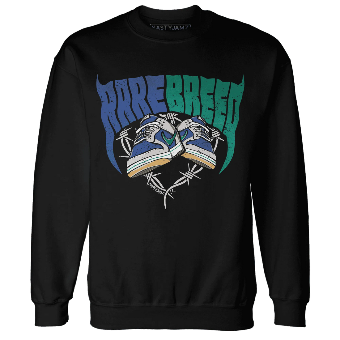 Dunk-Hyper-Royal-Malachite-NastyJamz-Sweatshirt-Match-Rare-Breed-Sneaker