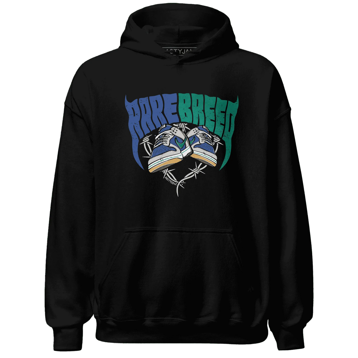 Dunk-Hyper-Royal-Malachite-NastyJamz-Hoodie-Match-Rare-Breed-Sneaker