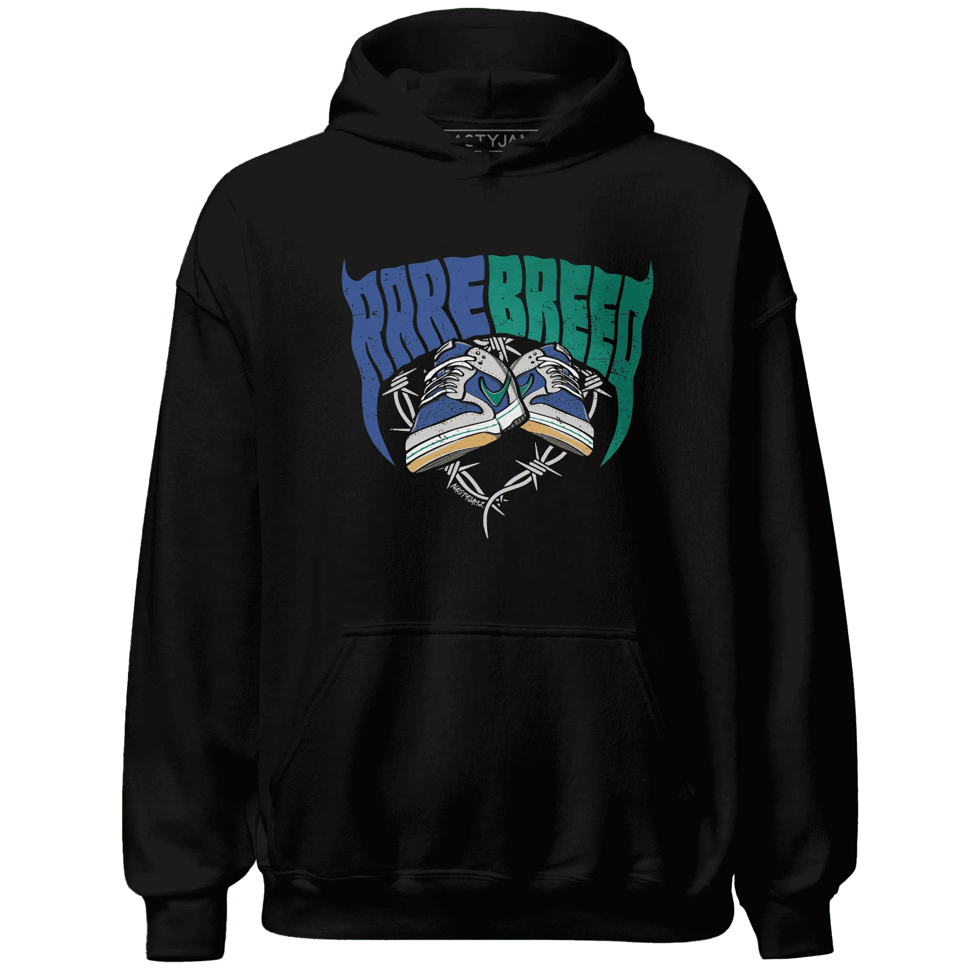 Dunk-Hyper-Royal-Malachite-NastyJamz-Hoodie-Match-Rare-Breed-Sneaker