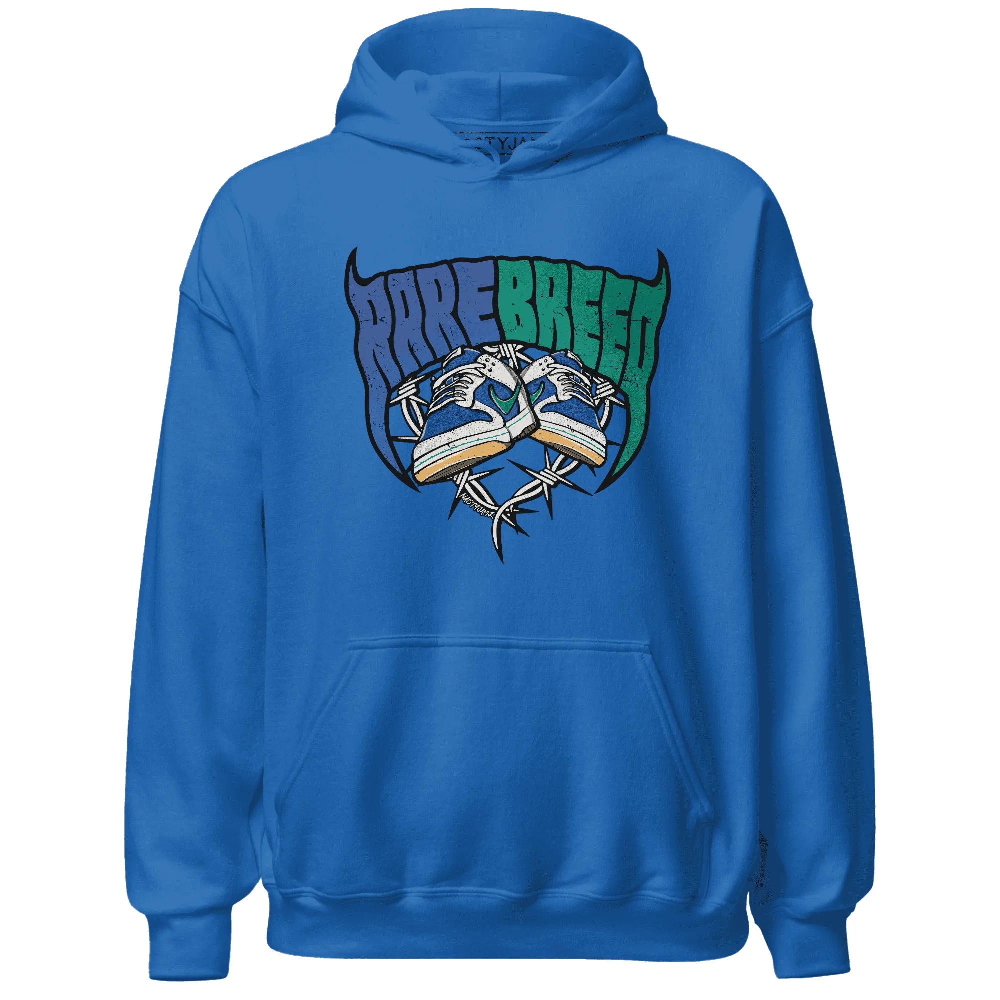 Dunk-Hyper-Royal-Malachite-NastyJamz-Hoodie-Match-Rare-Breed-Sneaker