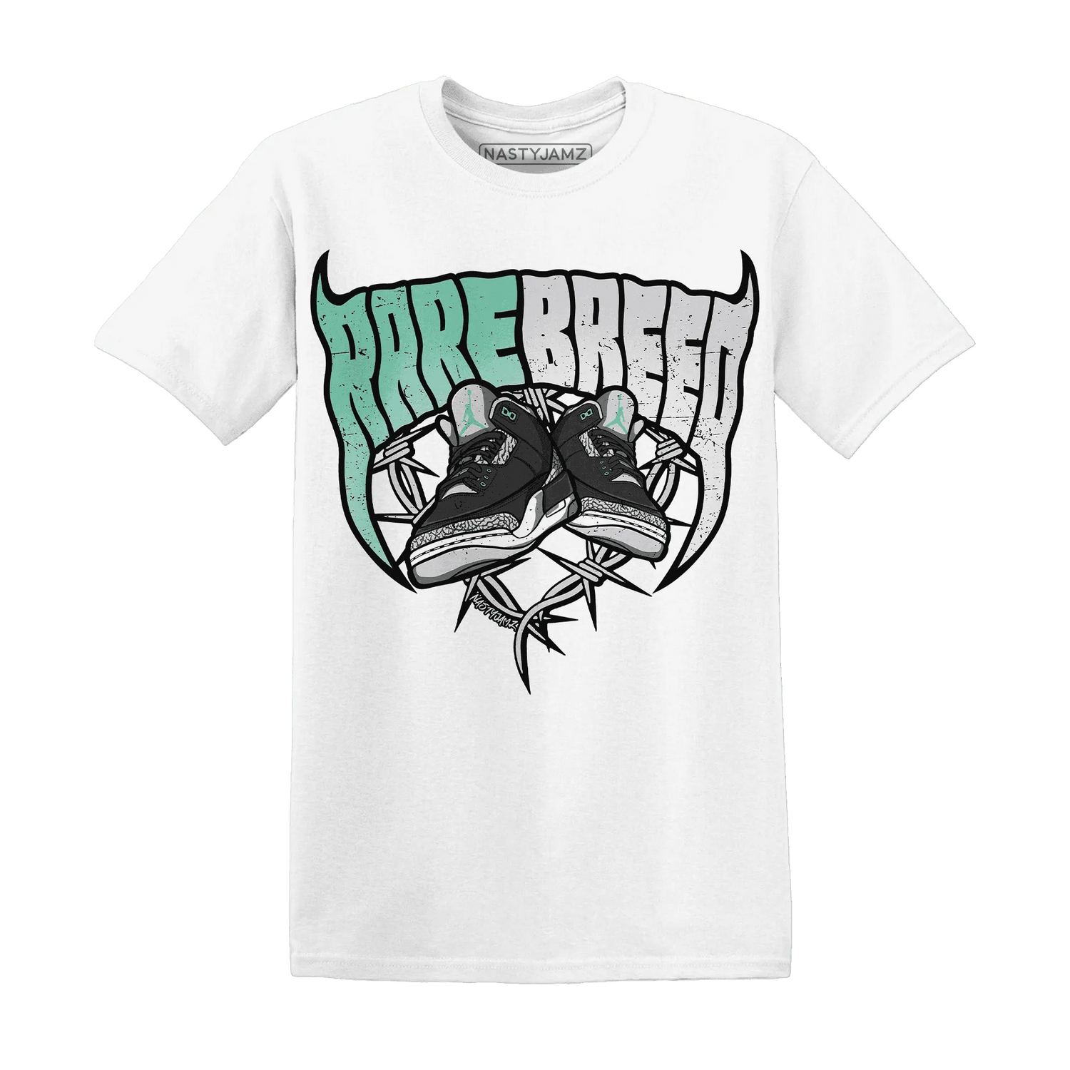 Green-Glow-3s-T-Shirt-Match-Rare-Breed-Sneaker