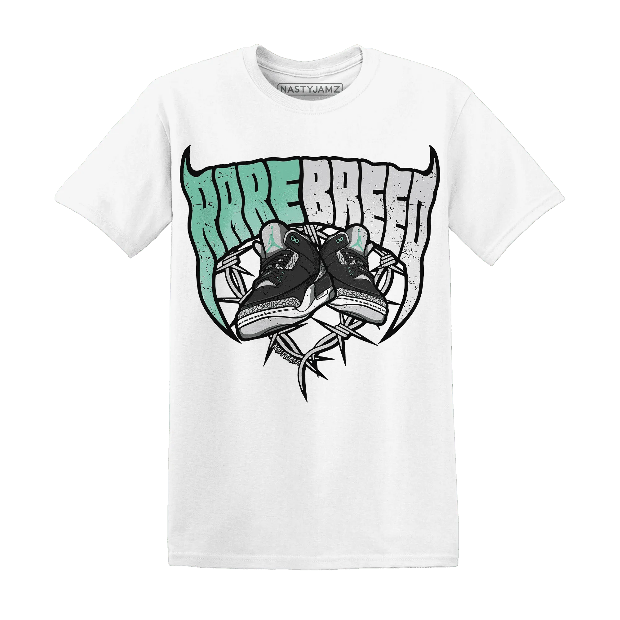 Green-Glow-3s-T-Shirt-Match-Rare-Breed-Sneaker