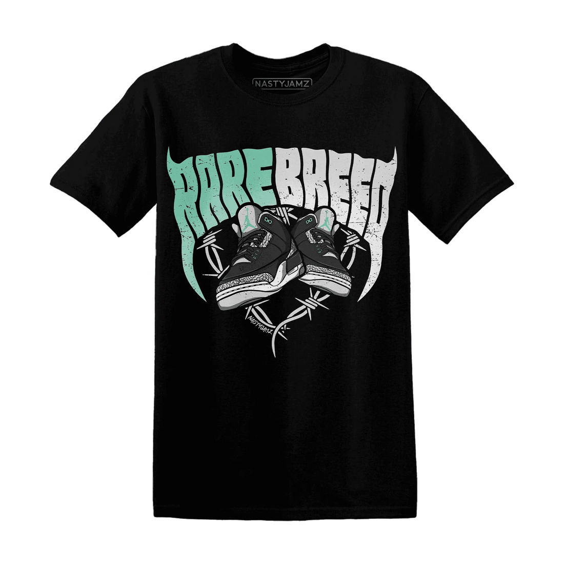 Green-Glow-3s-T-Shirt-Match-Rare-Breed-Sneaker