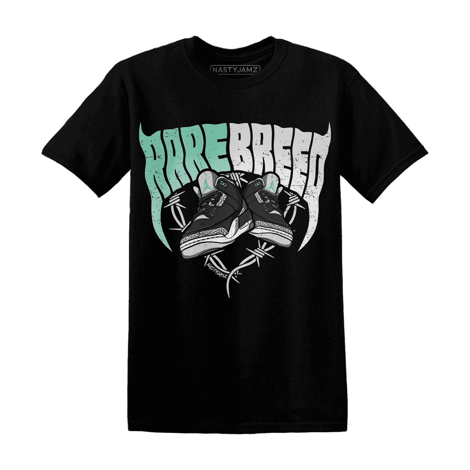 Green-Glow-3s-T-Shirt-Match-Rare-Breed-Sneaker