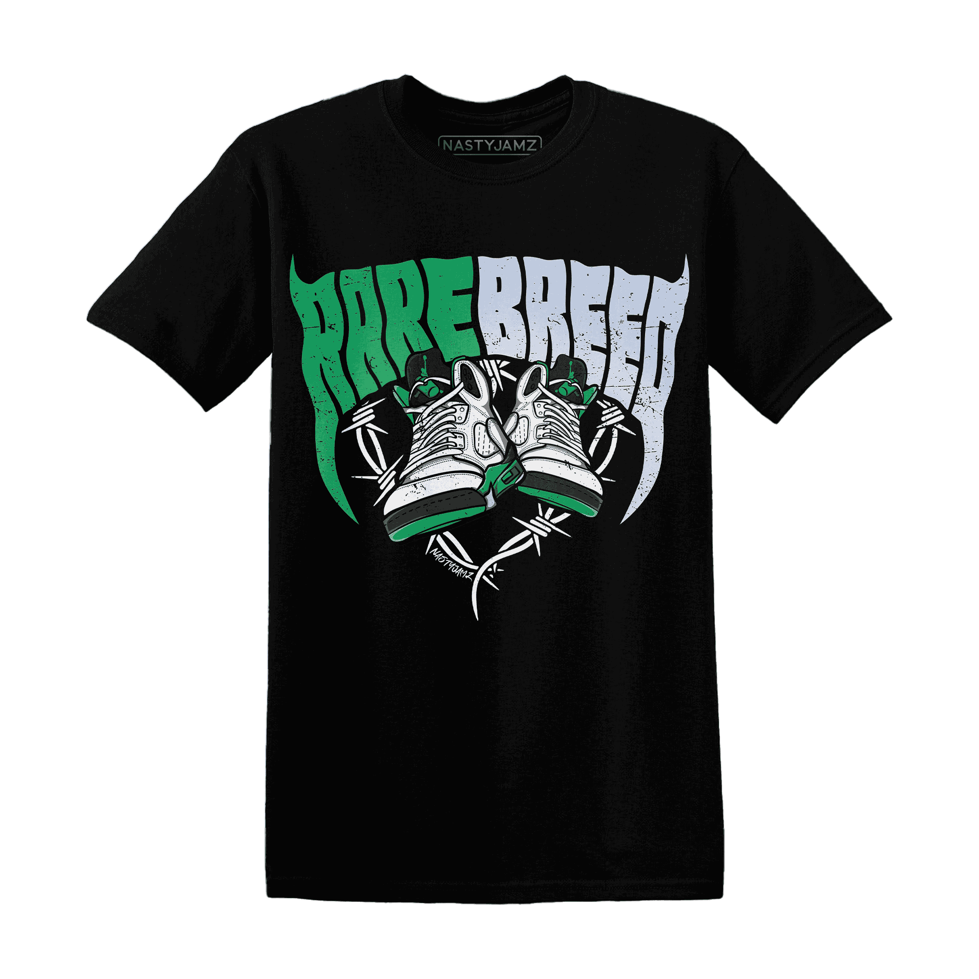 Lucky-Green-5s-T-Shirt-Match-Rare-Breed-Sneaker