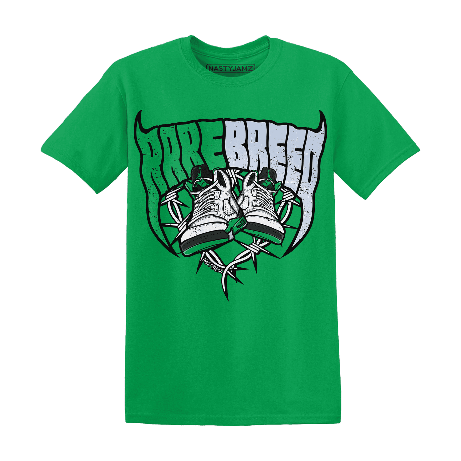 Lucky-Green-5s-T-Shirt-Match-Rare-Breed-Sneaker