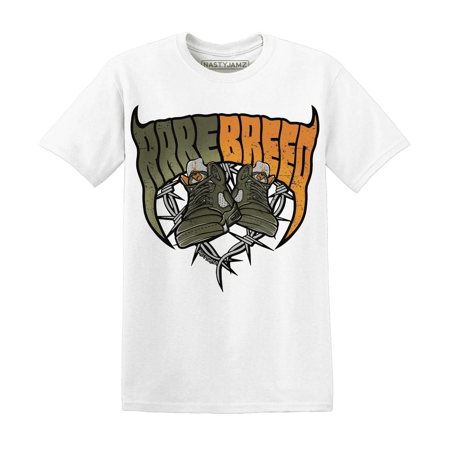 Olive-5s-T-Shirt-Match-Rare-Breed-Sneaker