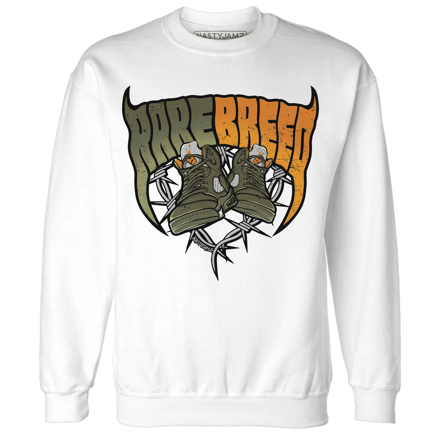 Olive-5s-Sweatshirt-Match-Rare-Breed-Sneaker