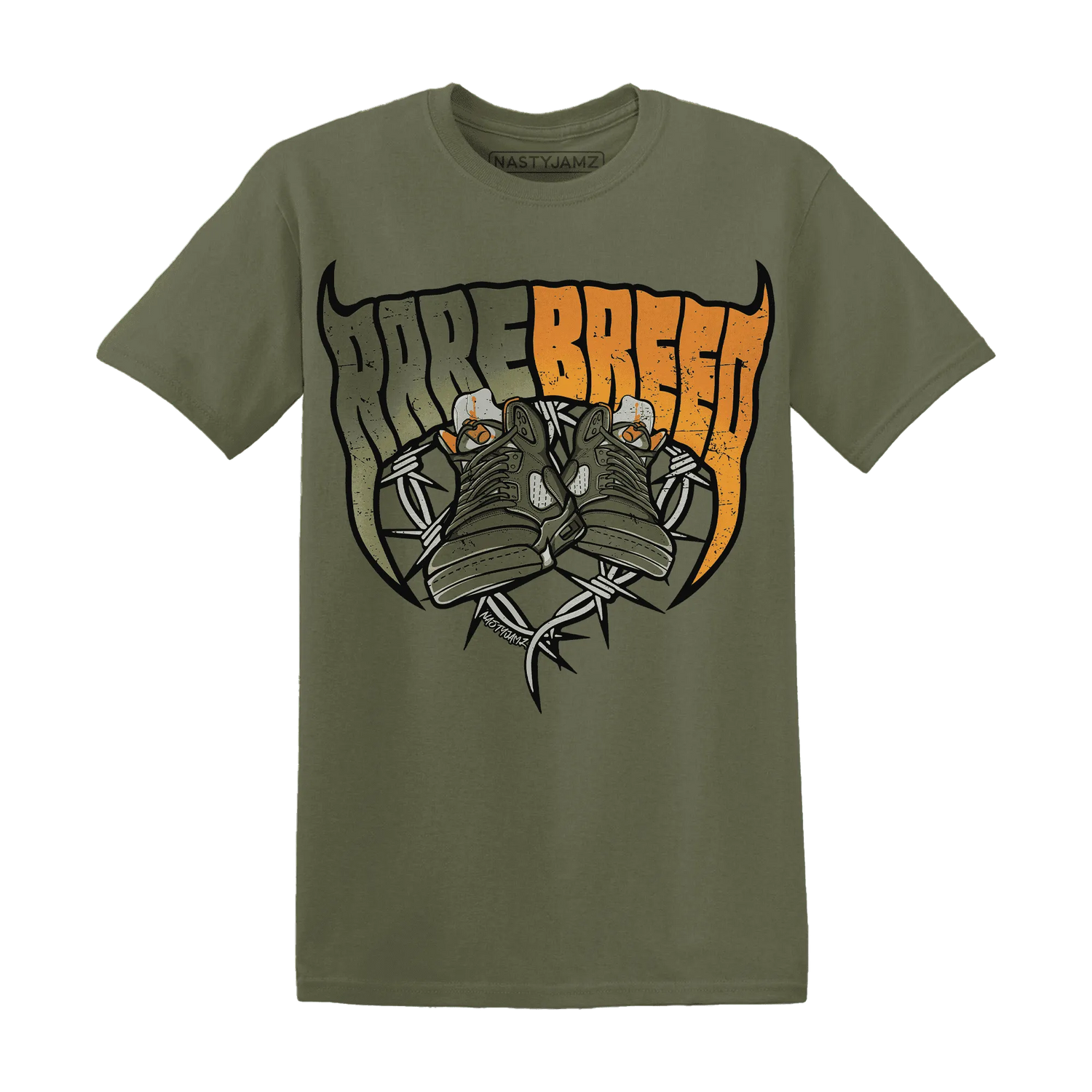Olive-5s-T-Shirt-Match-Rare-Breed-Sneaker