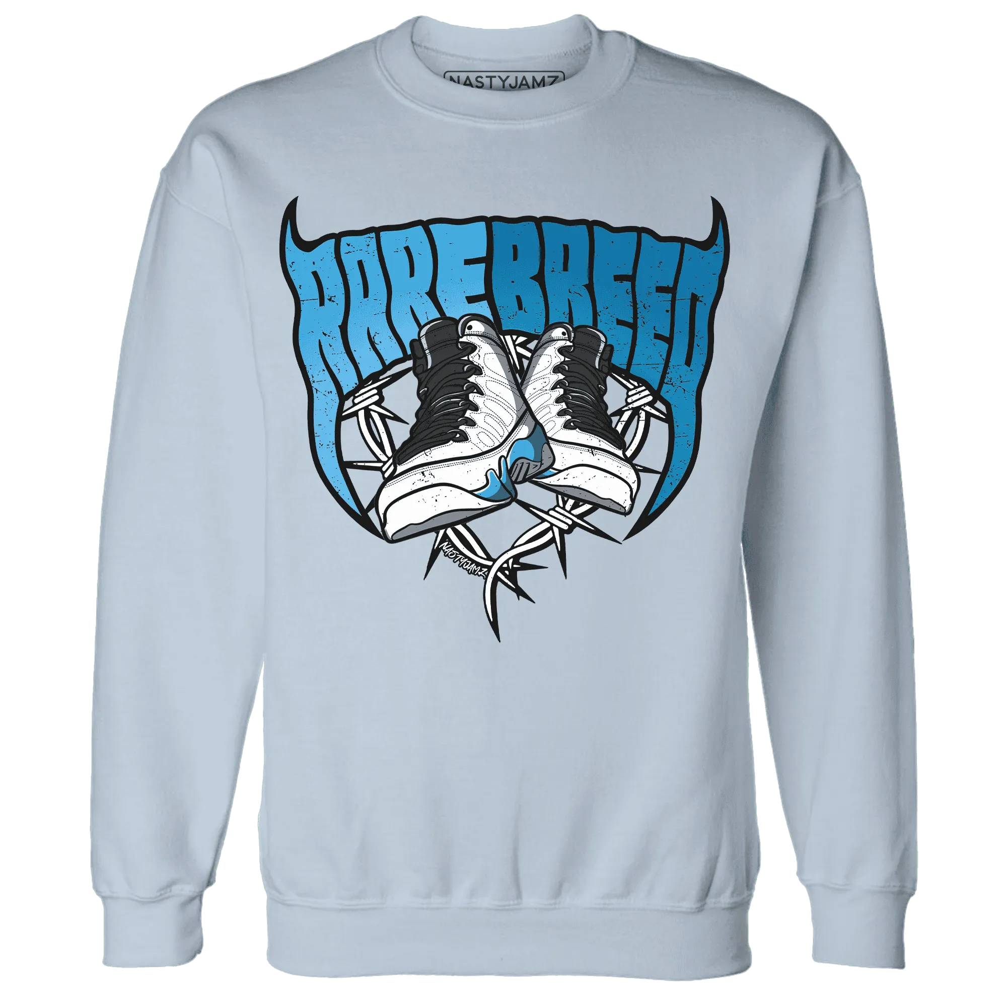 Powder-Blue-9s-Sweatshirt-Match-Rare-Breed-Sneaker