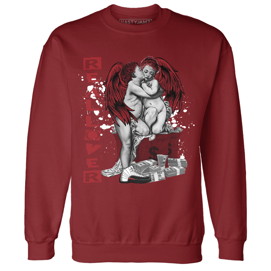 Retro Red Taxi 12s Sweatshirt Match Real Lover Angel - NastyJamz
