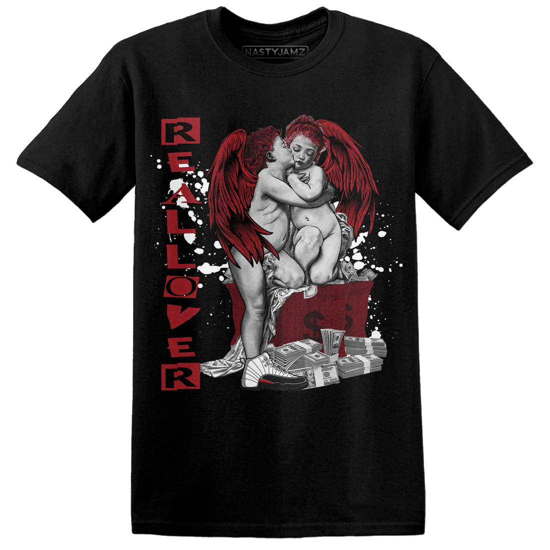 Retro Red Taxi 12s T Shirt Match Real Lover Angel - NastyJamz