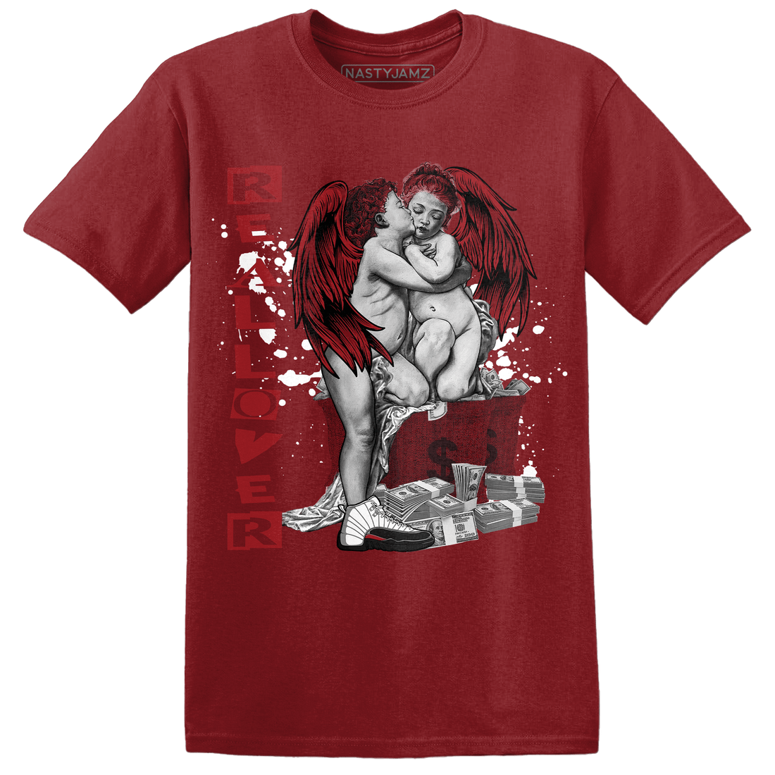 Retro Red Taxi 12s T Shirt Match Real Lover Angel - NastyJamz