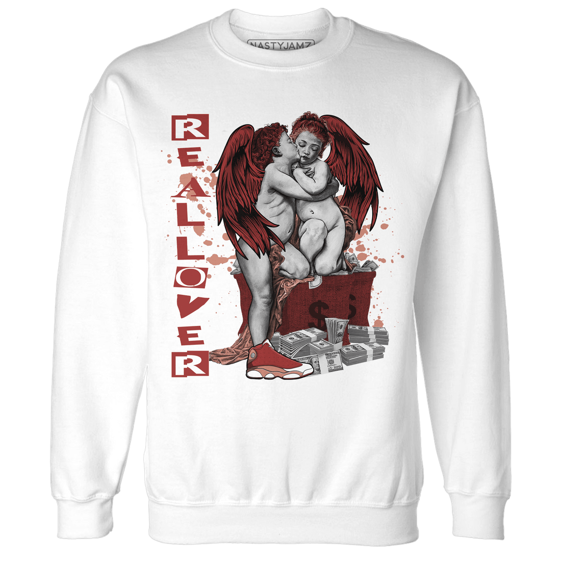 Dune Red 13s Sweatshirt Match Real Lover Angel - NastyJamz