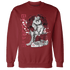 High 85 Metallic Burgundy 1s Sweatshirt Match Real Lover Angel - NastyJamz