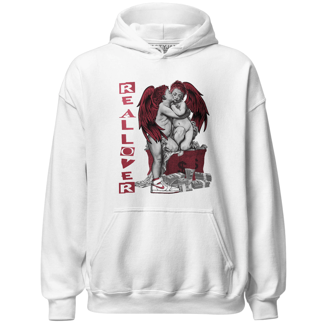 High 85 Metallic Burgundy 1s Hoodie Match Real Lover Angel - NastyJamz