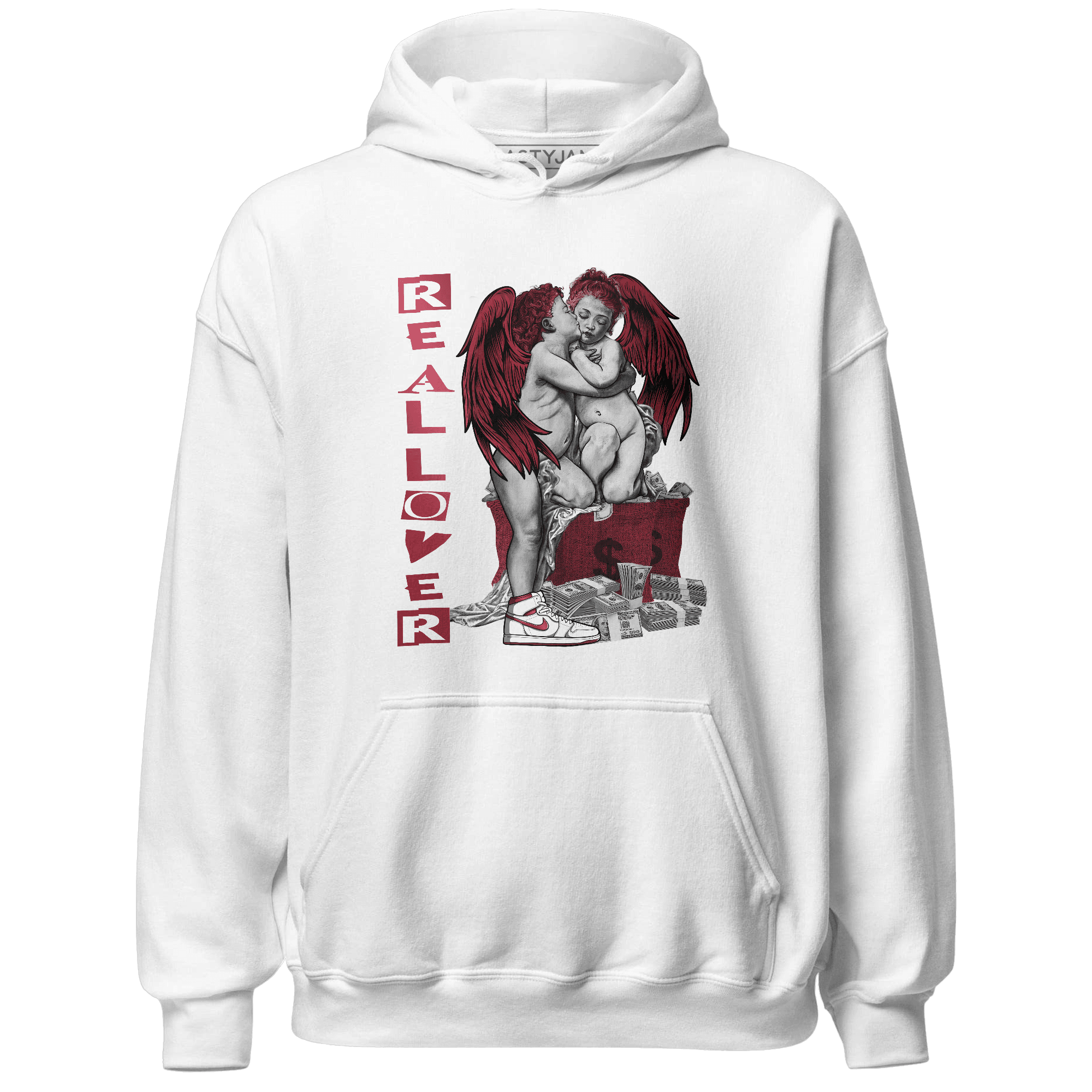 High 85 Metallic Burgundy 1s Hoodie Match Real Lover Angel - NastyJamz