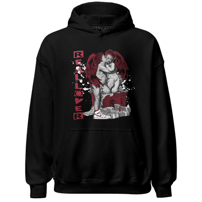 High 85 Metallic Burgundy 1s Hoodie Match Real Lover Angel - NastyJamz