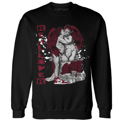High White Team Red 1s Sweatshirt Match Real Lover Angel - NastyJamz