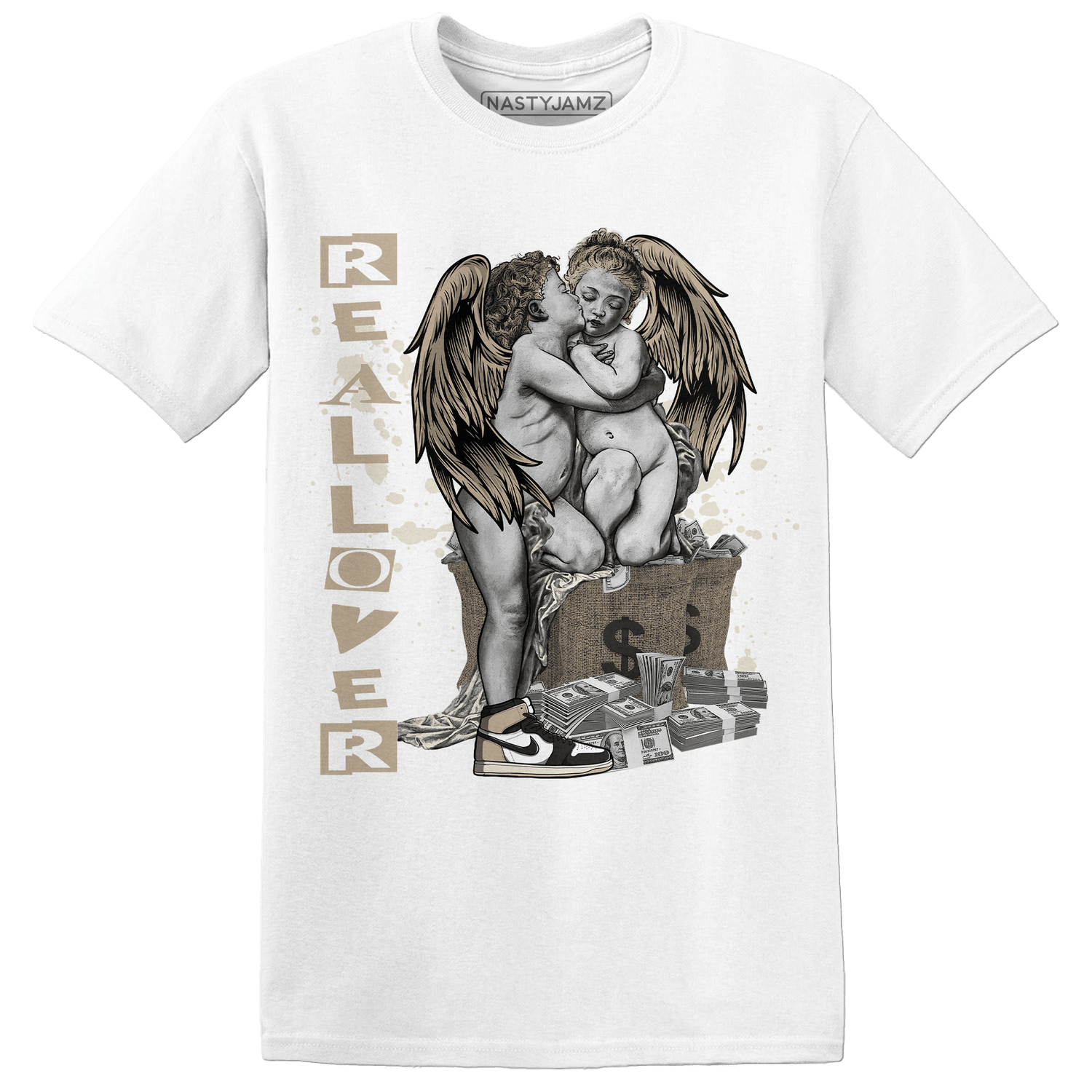 Latte 1s T Shirt Match Real Lover Angel - NastyJamz