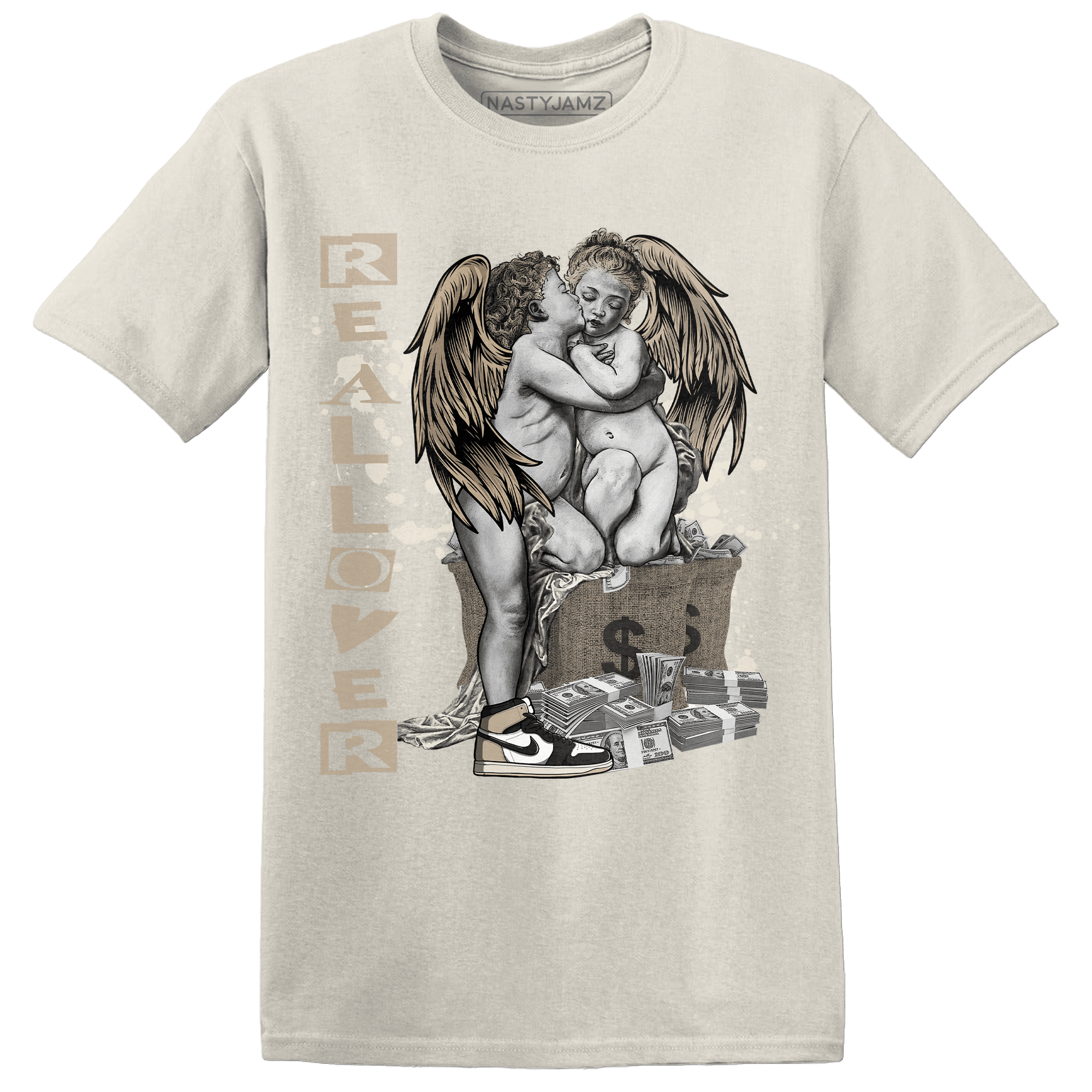 Latte 1s T Shirt Match Real Lover Angel - NastyJamz