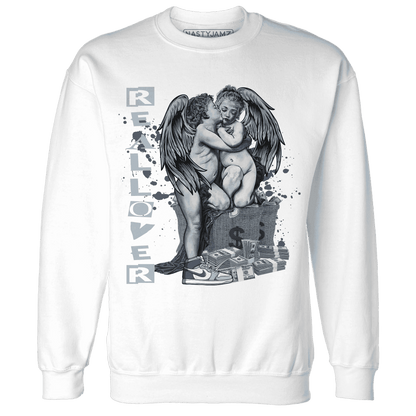 Mid Diffused Blue Grey 1s Sweatshirt Match Real Lover Angel - NastyJamz