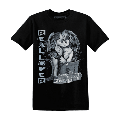 Mid Diffused Blue Grey 1s T Shirt Match Real Lover Angel - NastyJamz