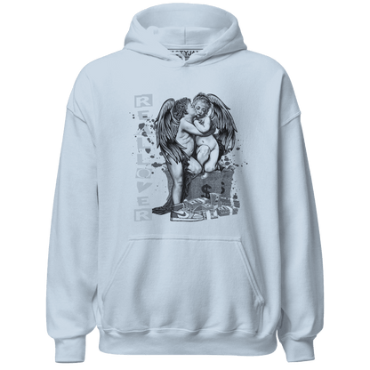 Mid Diffused Blue Grey 1s Hoodie Match Real Lover Angel - NastyJamz