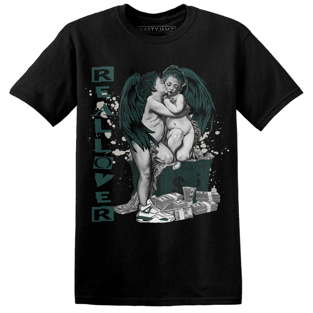 Oxidized Green 4s T Shirt Match Real Lover Angel - NastyJamz