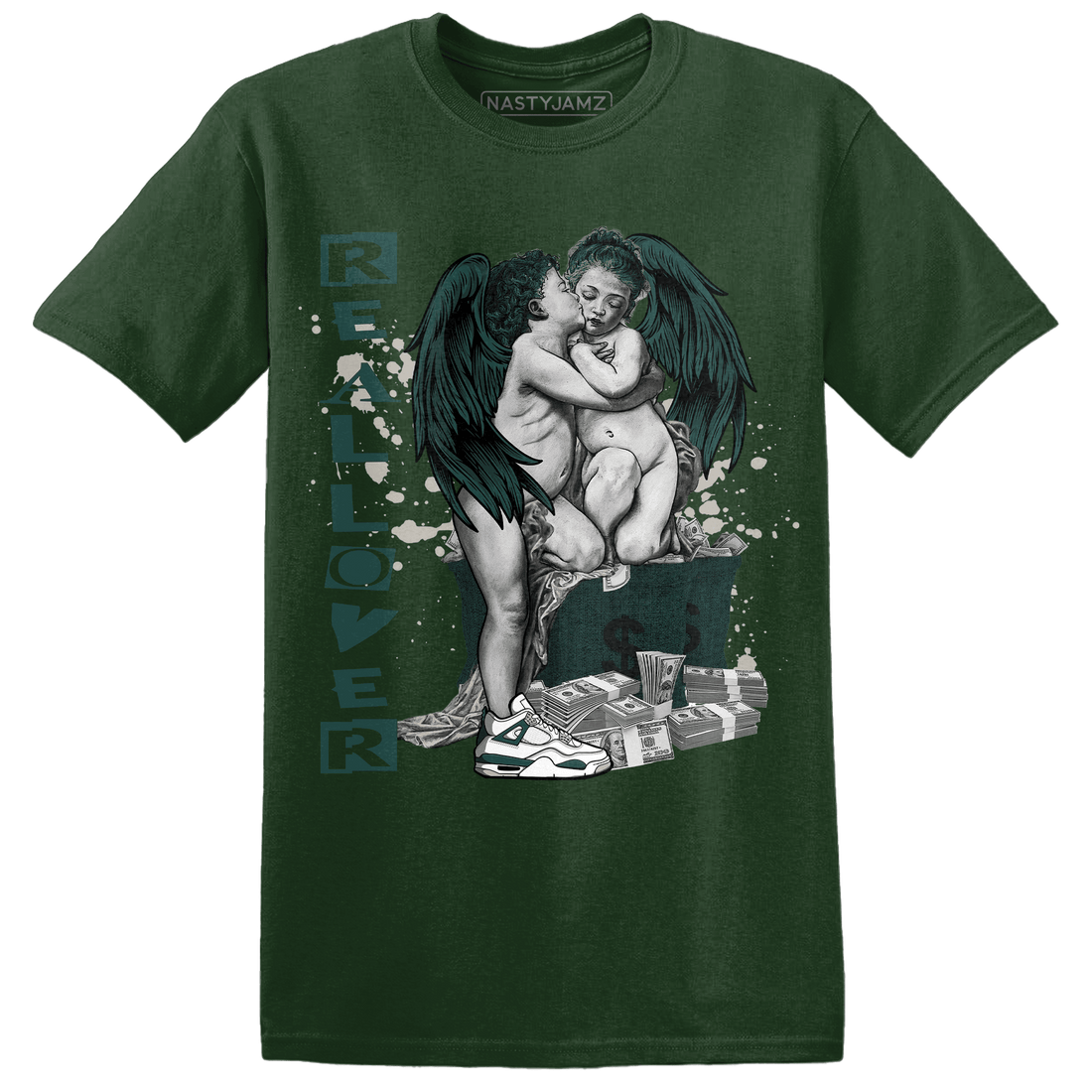 Oxidized Green 4s T Shirt Match Real Lover Angel - NastyJamz