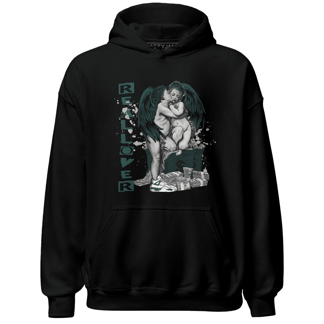 Oxidized Green 4s Hoodie Match Real Lover Angel - NastyJamz