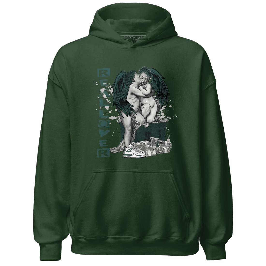 Oxidized Green 4s Hoodie Match Real Lover Angel - NastyJamz