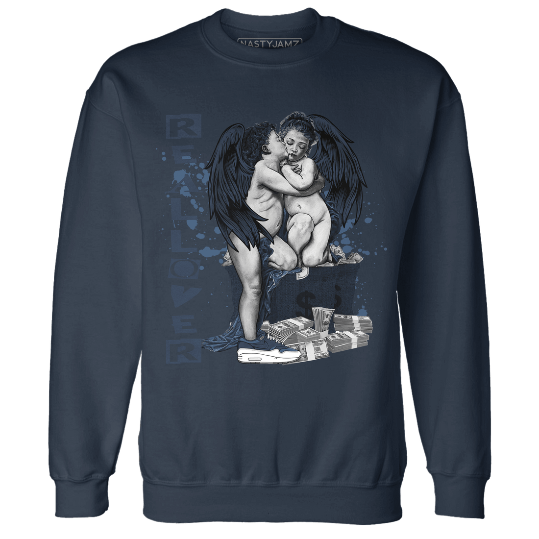 AM 1 86 Jackie Robinson Sweatshirt Match Real Lover Angel - NastyJamz