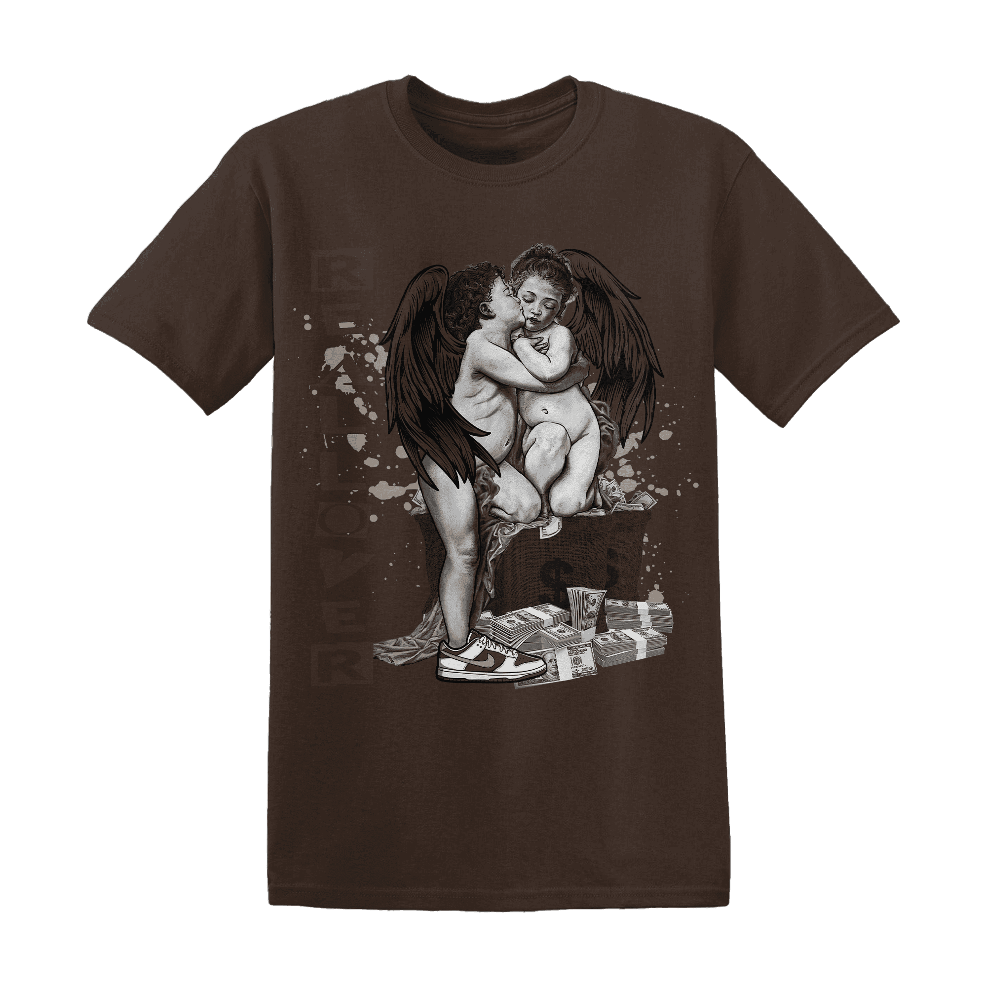 Dunk Low Baroque Brown T Shirt Match Real Lover Angel - NastyJamz
