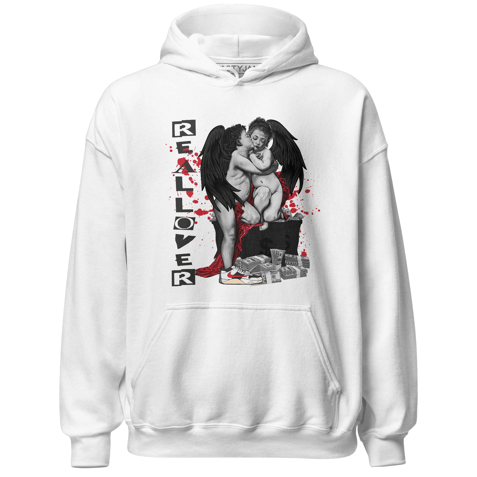Jumman Jack University Red Hoodie Match Real Lover Angel - NastyJamz
