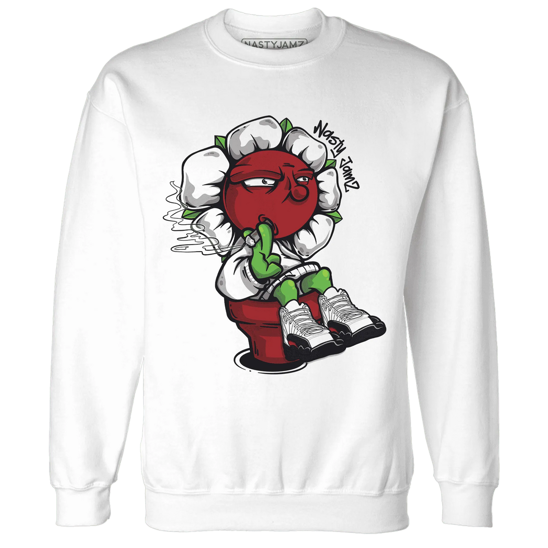 Retro-Red-Taxi-12s-Sweatshirt-Match-Rebel-Bloom