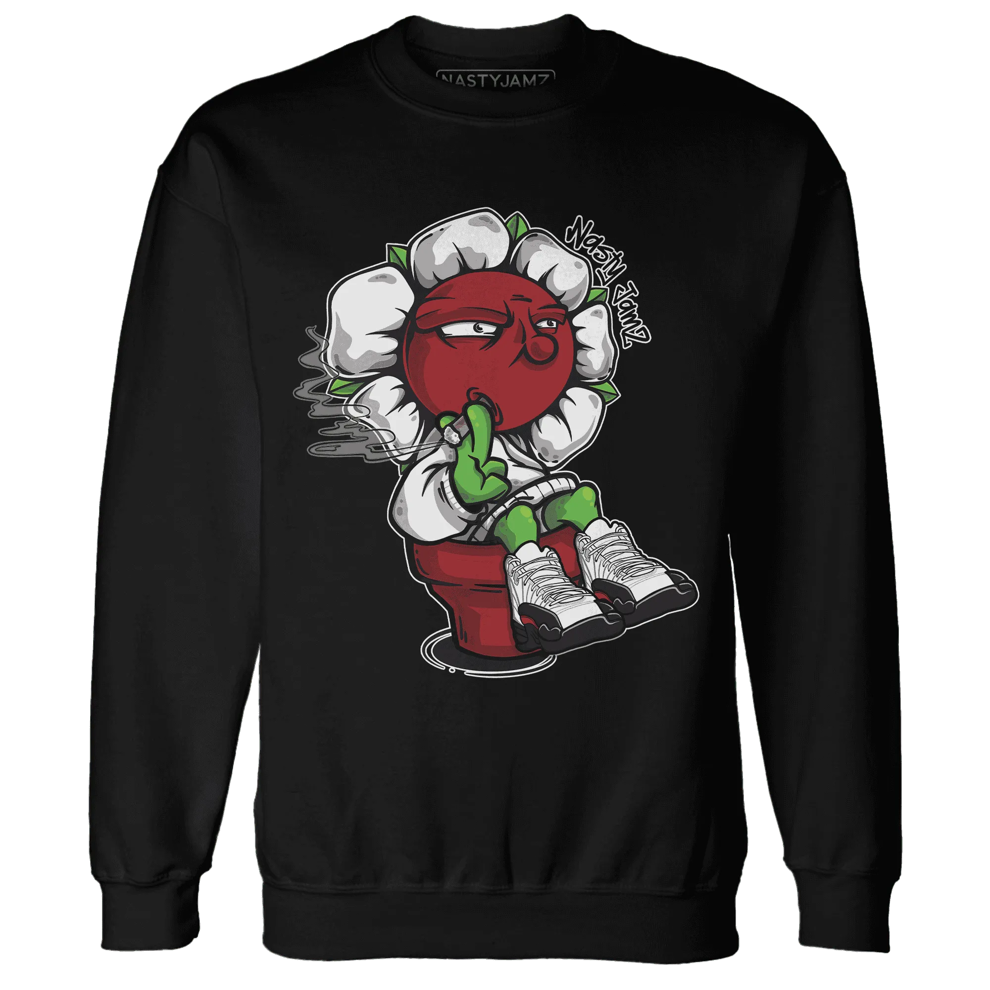 Retro-Red-Taxi-12s-Sweatshirt-Match-Rebel-Bloom