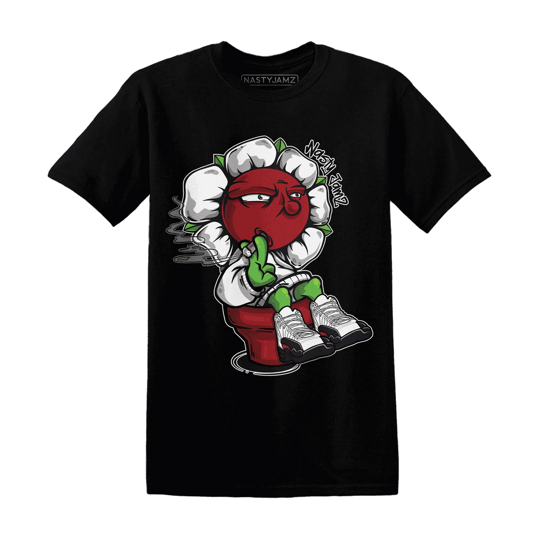 Retro-Red-Taxi-12s-T-Shirt-Match-Rebel-Bloom