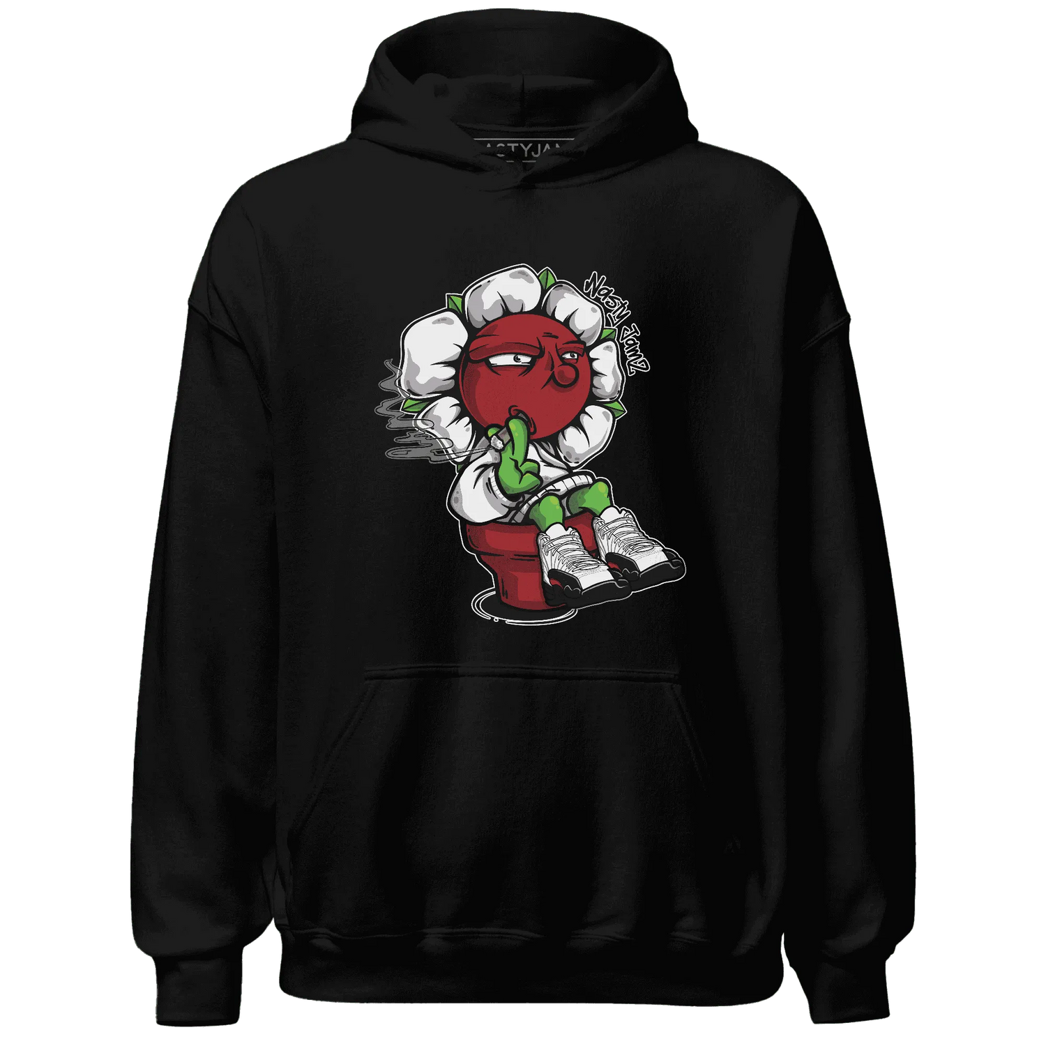 Retro-Red-Taxi-12s-Hoodie-Match-Rebel-Bloom