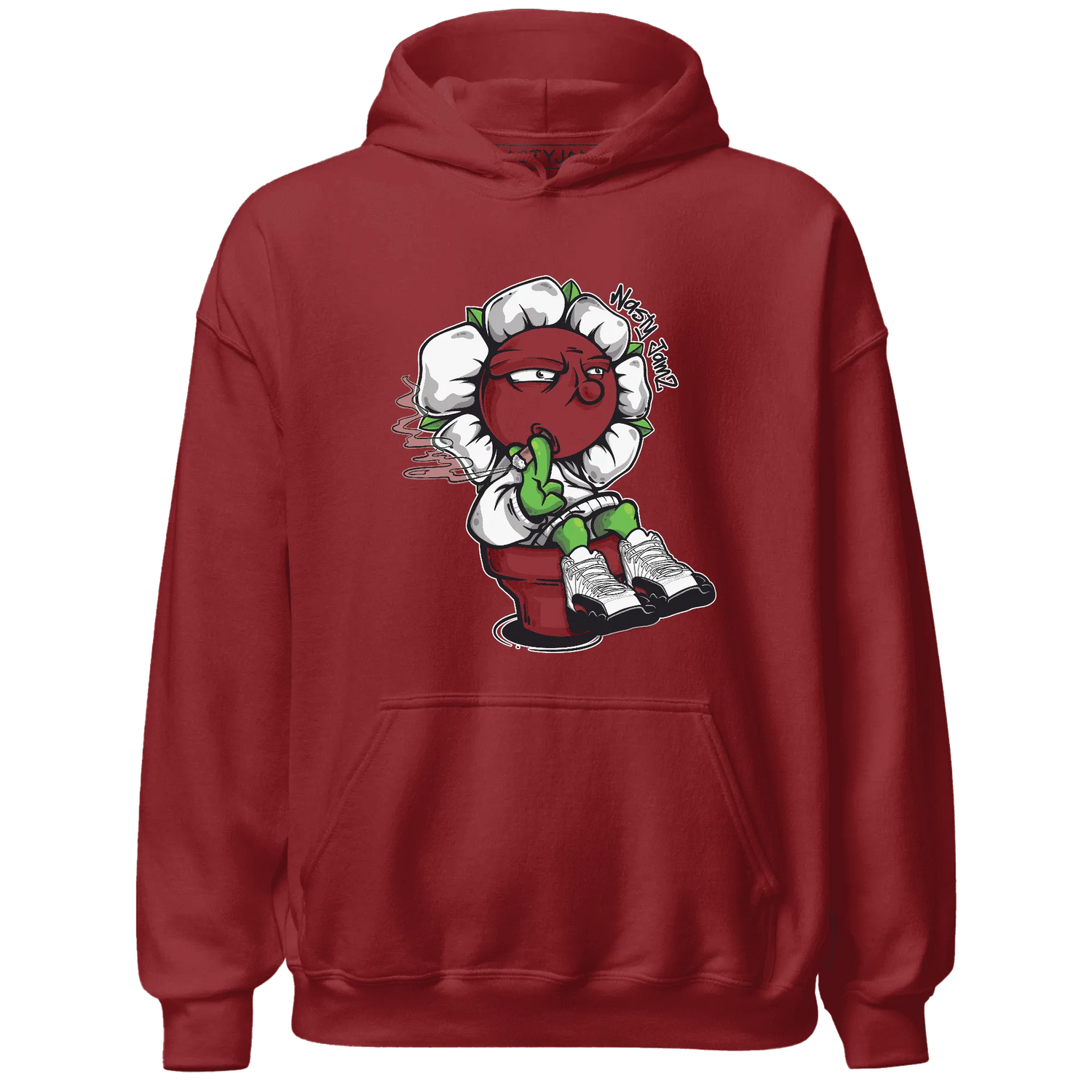 Retro-Red-Taxi-12s-Hoodie-Match-Rebel-Bloom