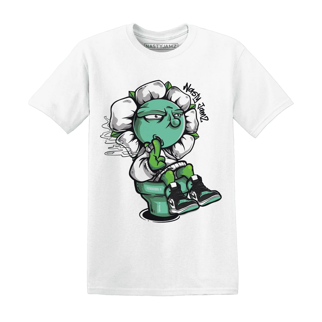 High-OG-Green-Glow-1s-T-Shirt-Match-Rebel-Bloom