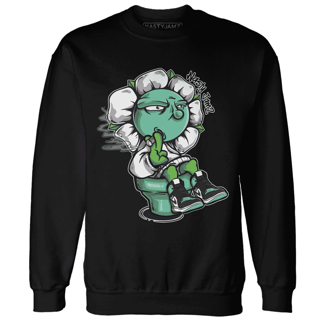 High-OG-Green-Glow-1s-Sweatshirt-Match-Rebel-Bloom