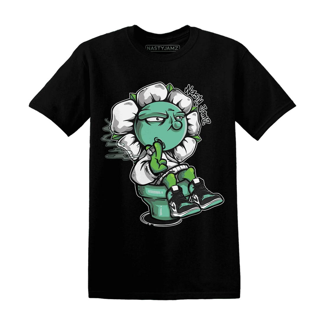 High-OG-Green-Glow-1s-T-Shirt-Match-Rebel-Bloom