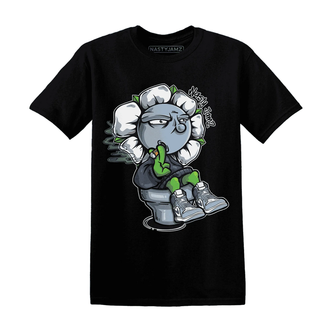 Mid-Diffused-Blue-Grey-1s-T-Shirt-Match-Rebel-Bloom